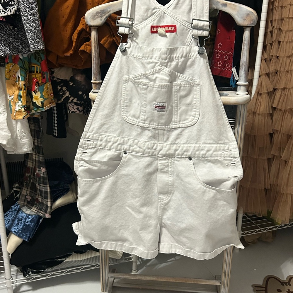 UNIONBAY White Denim Overalls